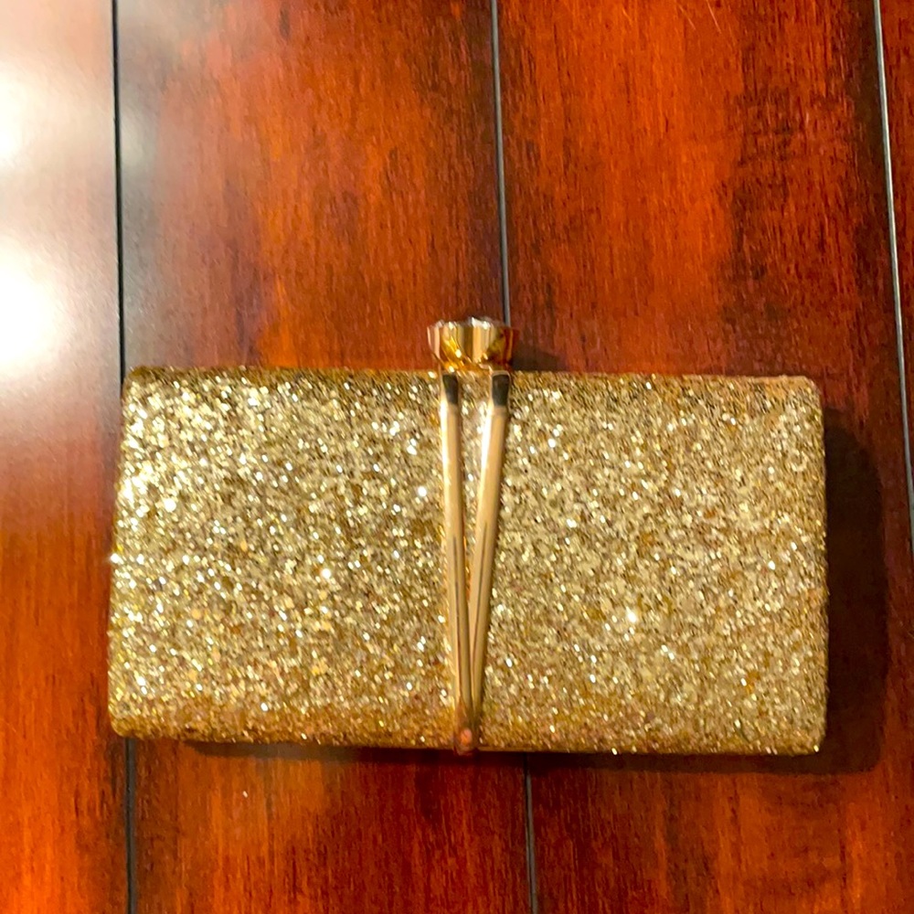 Gold sparkle handbag
